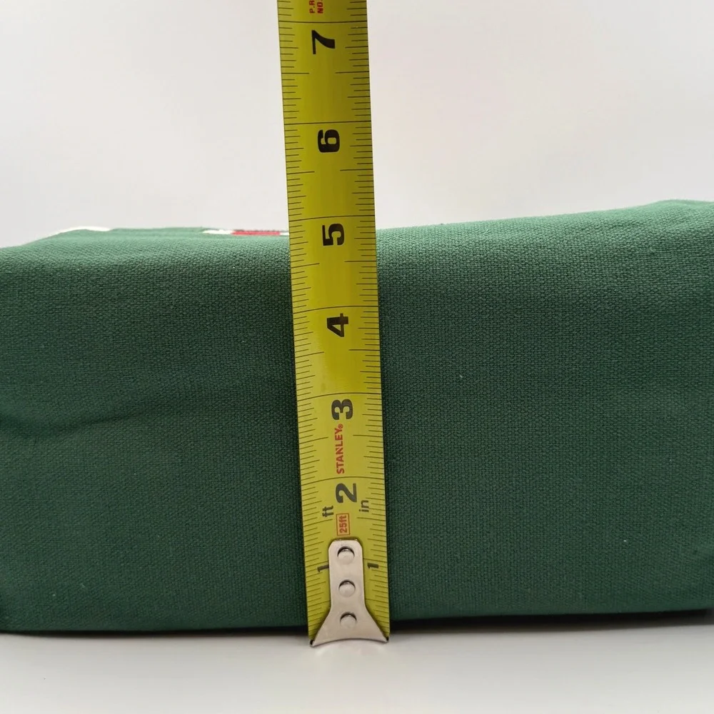 America & Beyond Beaded Olive Canvas Boat Tote Italian Picnic Market Bag NEW - Picture 7 of 7